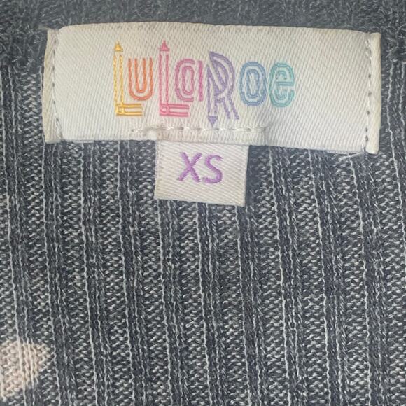 LuLaRoe Gray Floral Ribbed Duster Size XS - Picture 6 of 9